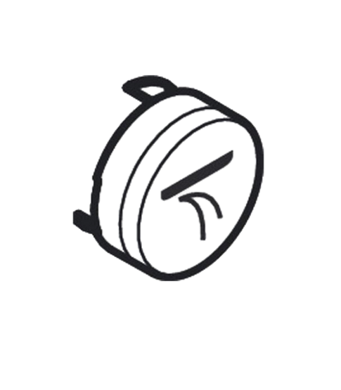 Кнопка-символ для змішувача для душу Hansgrohe ShowerSelect cascade білий матовий 93574700