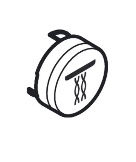 Кнопка-символ для смесителя для душа Hansgrohe ShowerSelect Whirl белый матовый 93575700