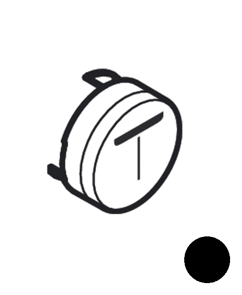 Кнопка-символ для смесителя для душа Hansgrohe ShowerSelect Mono черный матовый 93576670