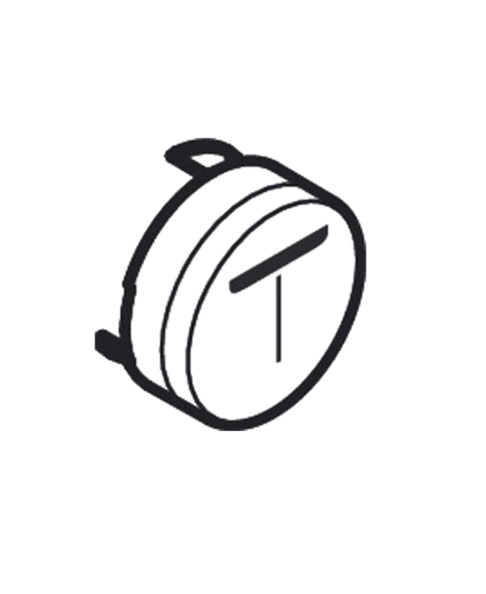 Кнопка-символ для змішувача для душу Hansgrohe ShowerSelect Mono білий матовий 93576700