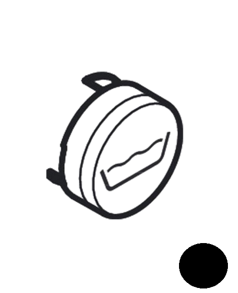 Кнопка-символ для смесителя для ванной Hansgrohe ShowerSelect bath черный матовый 93577670