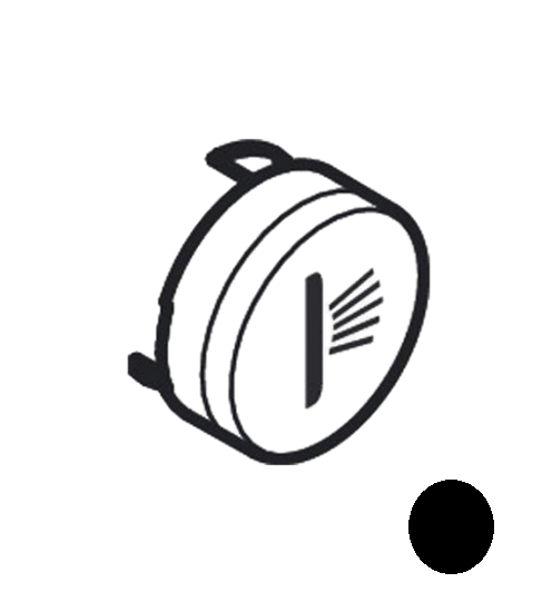 Кнопка-символ для змішувача для ванною Hansgrohe ShowerSelect body spray чорний матовий 93578670