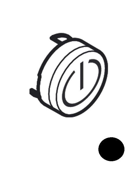 Кнопка-символ для змішувача для ванною Hansgrohe ShowerSelect on/off чорний матовий 93579670