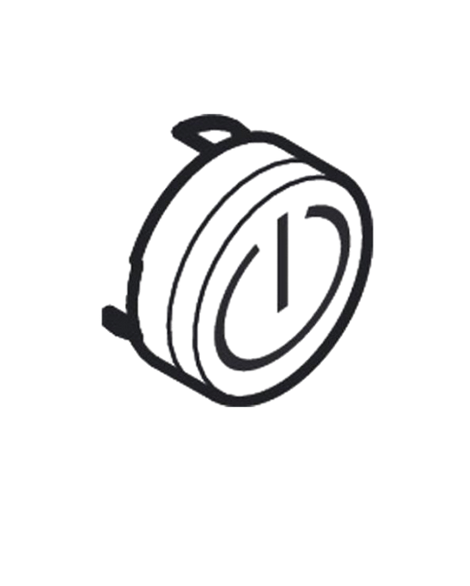 Кнопка-символ для смесителя для ванной Hansgrohe ShowerSelect on/off белый матовый 93579700