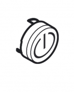 Кнопка-символ для змішувача для ванною Hansgrohe ShowerSelect on/off білий матовий 93579700