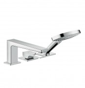 Змішувач на борт ванни Hansgrohe Metropol з ручним душем хром 74551000