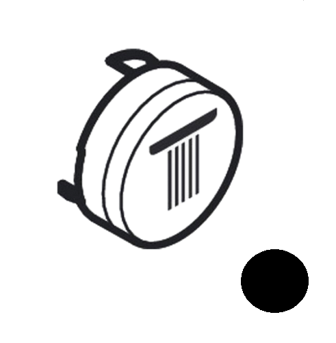 Кнопка-символ для смесителя для душа Hansgrohe ShowerSelect rain large черный матовый 93571670