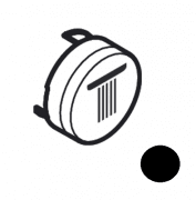 Кнопка-символ для змішувача для душу Hansgrohe ShowerSelect rain large чорний матовий 93571670