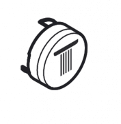 Кнопка-символ для змішувача для душу Hansgrohe ShowerSelect rain large білий матовий 93571700