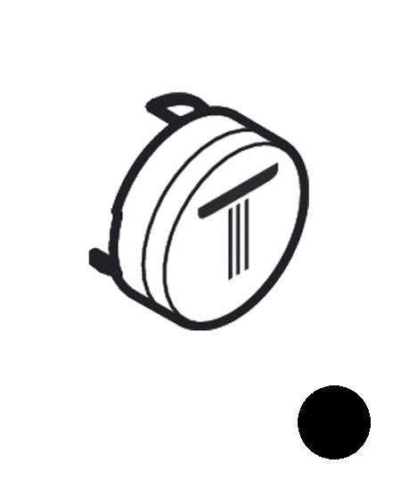 Кнопка-символ для смесителя для душа Hansgrohe ShowerSelect rain small черный матовый 93572670