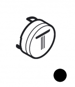 Кнопка-символ для змішувача для душу Hansgrohe ShowerSelect rain small чорний матовий 93572670