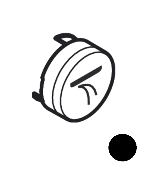 Кнопка-символ для змішувача для душу Hansgrohe ShowerSelect cascade чорний матовий 93574670