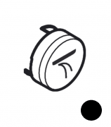 Кнопка-символ для смесителя для душа Hansgrohe ShowerSelect cascade черный матовый 93574670