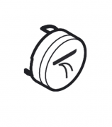 Кнопка-символ для змішувача для душу Hansgrohe ShowerSelect cascade білий матовий 93574700