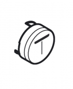 Кнопка-символ для смесителя для душа Hansgrohe ShowerSelect Mono белый матовый 93576700