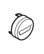 Кнопка-символ для смесителя для ванной Hansgrohe ShowerSelect bath белый матовый 93577700