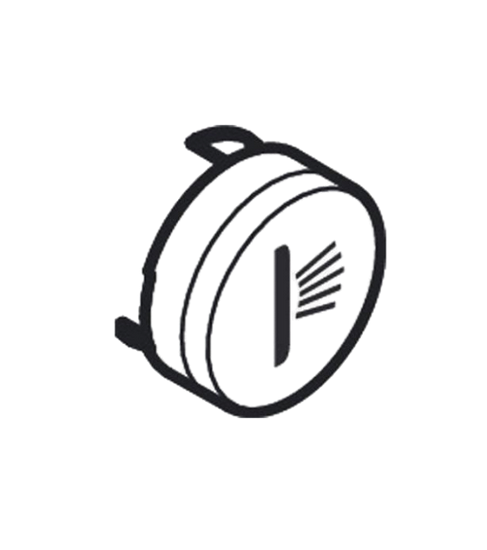 Кнопка-символ для смесителя для ванной Hansgrohe ShowerSelect body spray белый матовый 93578700