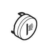 Кнопка-символ для смесителя для ванной Hansgrohe ShowerSelect body spray белый матовый 93578700