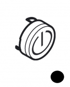 Кнопка-символ для смесителя для ванной Hansgrohe ShowerSelect on/off черный матовый 93579670