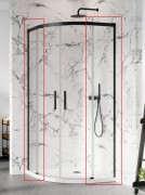 Комплект душевых боковых стенок Radaway Idea Black PDD 100х100 неподвижные прозрачное стекло 387142-54-01