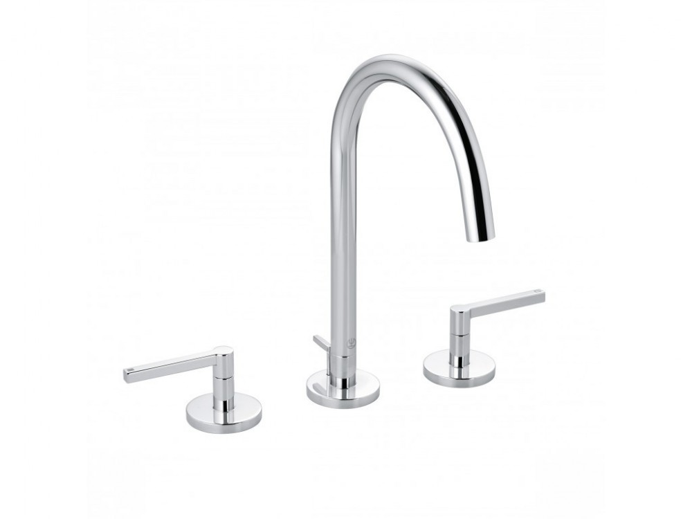 Смеситель для раковины Kludi Nova Fonte Puristic двухрычажный хром 201430515