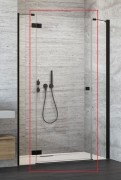 Душевые двери Radaway Essenza New Black DWJS 110 левосторонние прозрачное стекло 385030-54-01L