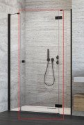 Душові двері Radaway Essenza New Black DWJS 130 правобічна прозоре скло 385032-54-01R