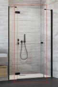 Душові двері Radaway Essenza New Black DWJS 110 лівобічні прозоре скло 385030-54-01L