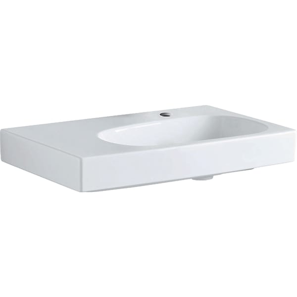 Раковина Geberit Citterio 75 см с полкой слева санфарфор белый/специальное керамическое покрытие KeraTect 500.546.01.1