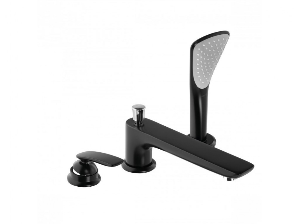 Змішувач на борт ванни Kludi Balance з ручним душем чорний матовий/хром 524478775