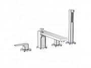 Смеситель на борт ванной Kludi Zenta SL на 4 отверстия с ручным душем хром 484240565