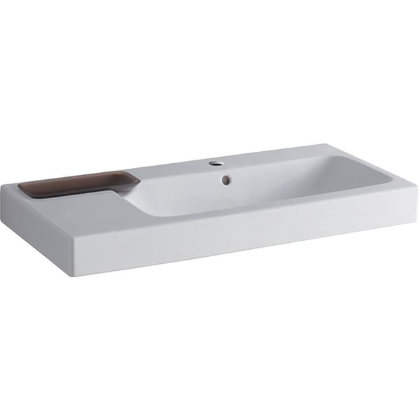 Раковина для ванної Geberit iCon 90 см з декоративною чашею зліва санфарфор білий 124195000