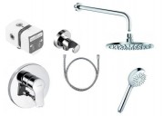 Душова система прихованого монтажу Kludi Pure&Easy з верхнім і ручним душем хром 376400565