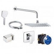 Душевая система скрытого монтажа Kludi Pure&Style с верхним и ручным душем хром 406300575