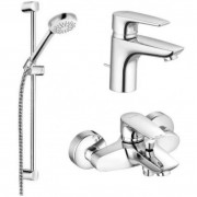 Набор смесителей для ванной Kludi Pure&Solid с душевым гарнитуром хром 346850575