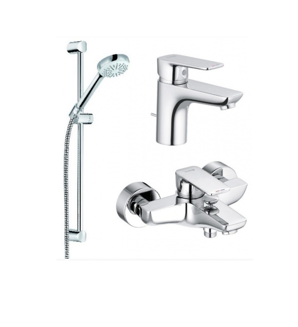 Набор смесителей для ванной Kludi Pure&Style с душевым гарнитуром хром 406850575