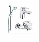 Набор смесителей для ванной Kludi Pure&Style с душевым гарнитуром хром 406850575