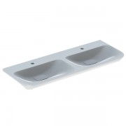 Раковина для ванної Geberit myDay подвійна санфарфор білий/спеціальне керамічне покриття KeraTect 135430600