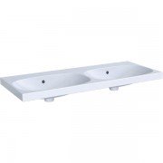 Раковина для ванної Geberit Acanto подвійна без отвору для змішувача санфарфор білий 500.628.01.2