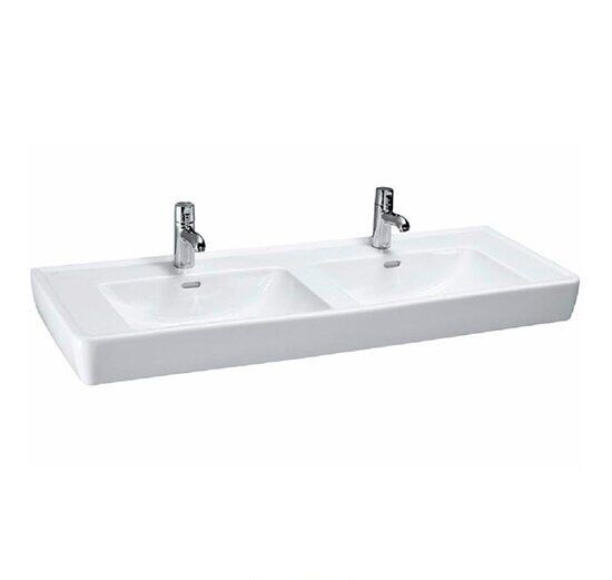 Раковина для ванной Laufen Pro А подвесная двойная 130 см белый с покрытием LCC H8149674001041