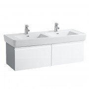Тумба для двойной раковины Laufen Pro A подвесная ДВП белый глянцевый H4830820954751