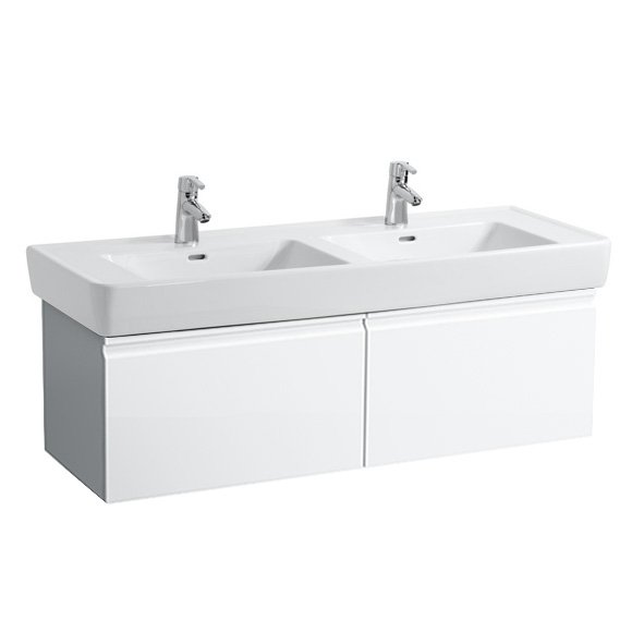 Тумба для двойной раковины Laufen Pro A подвесная ДВП белый матовый H4830810954751