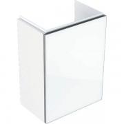 Тумба для раковины Geberit Acanto с одной дверью и сифоном ДСП  белый ультраглянцевый/белое глянцевое стекло 500.607.01.2