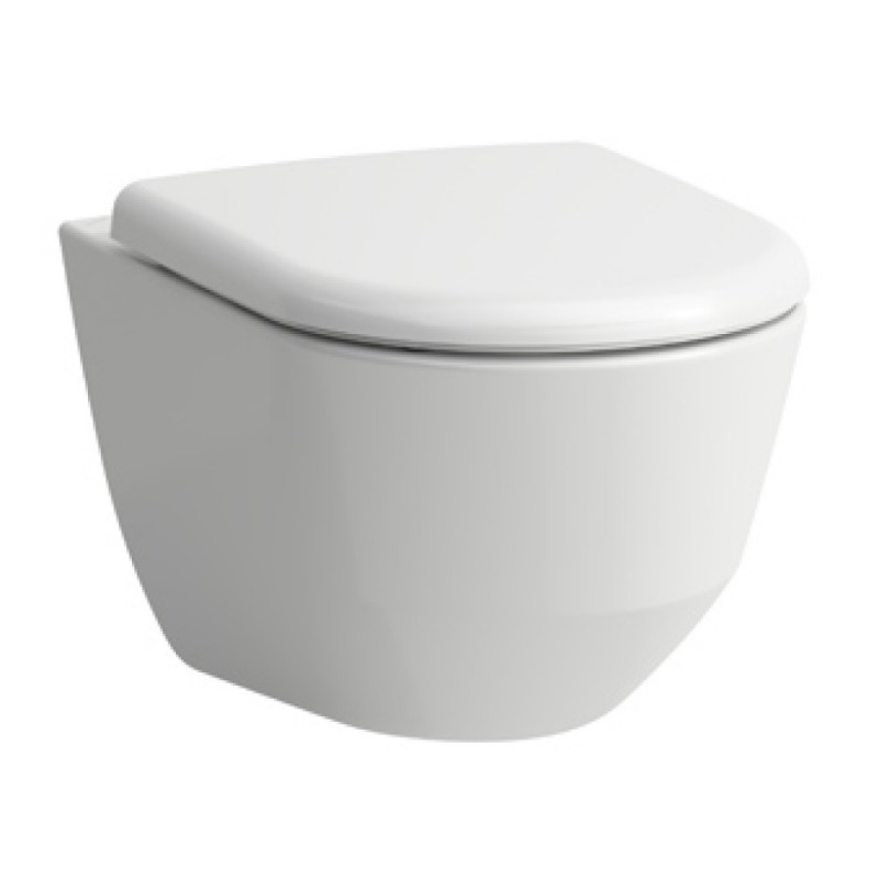 Чаша подвесного унитаза Laufen Pro Rimless 36х53 см с сиденьем и крышкой белый H8619570000001