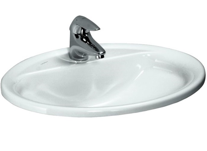 Раковина для ванной Laufen Pro B 56х44 см встраиваемая сверху белый с покрытием LCC H8139514001041