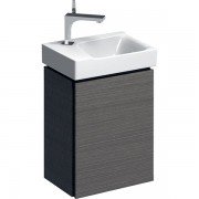 Тумба для раковины Geberit Xeno² с одной дверью ДСП серый/меламин древесная структура 500.502.43.1