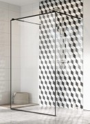 Стенка душевая Radaway Modo X I Black Frame Walk-in 120 см черный/стекло Frame 388324-54-58