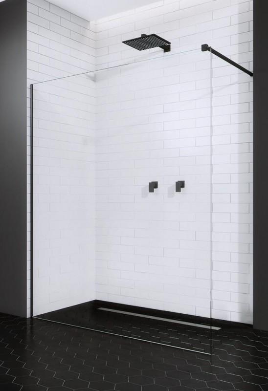 Стенка душевая Radaway Modo X II Black Walk-in 70 см черный/прозрачное стекло 389274-54-01