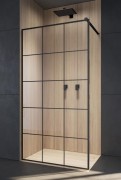 Стенка душевая Radaway Modo X II Black Factory Walk-in 85 см черный/стекло Factory 389285-54-55