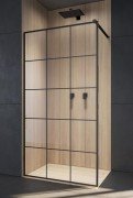 Стенка душевая Radaway Modo X II Black Factory Walk-in 55 см черный/стекло Factory 389255-54-55